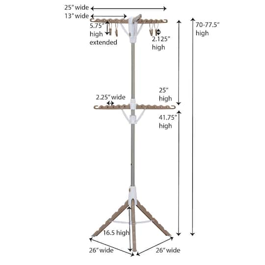 Household Essentials 2-Tier Tripod Clothes Drying Rack